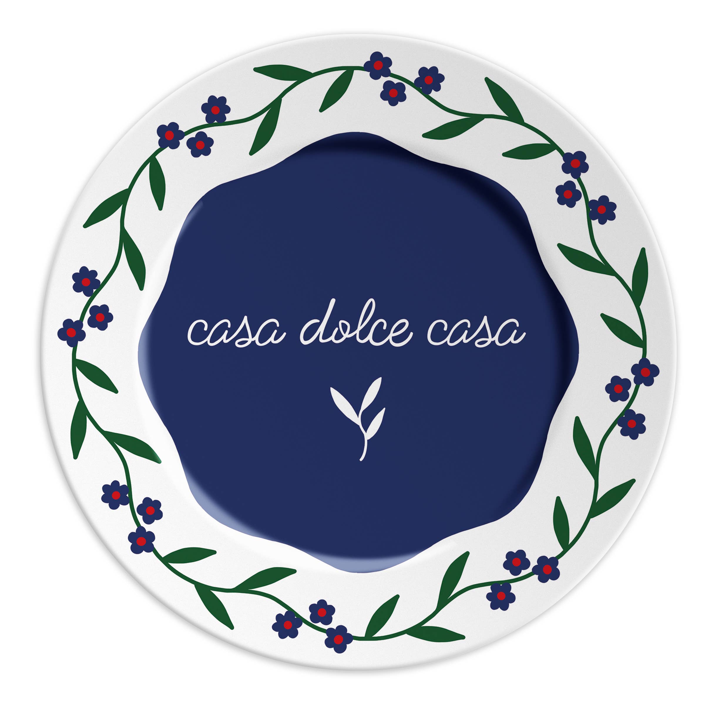 HOME SWEET HOME - Porcelain plate with writing