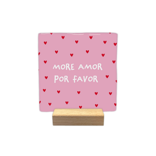 Più amore per favore - piastrella in ceramica