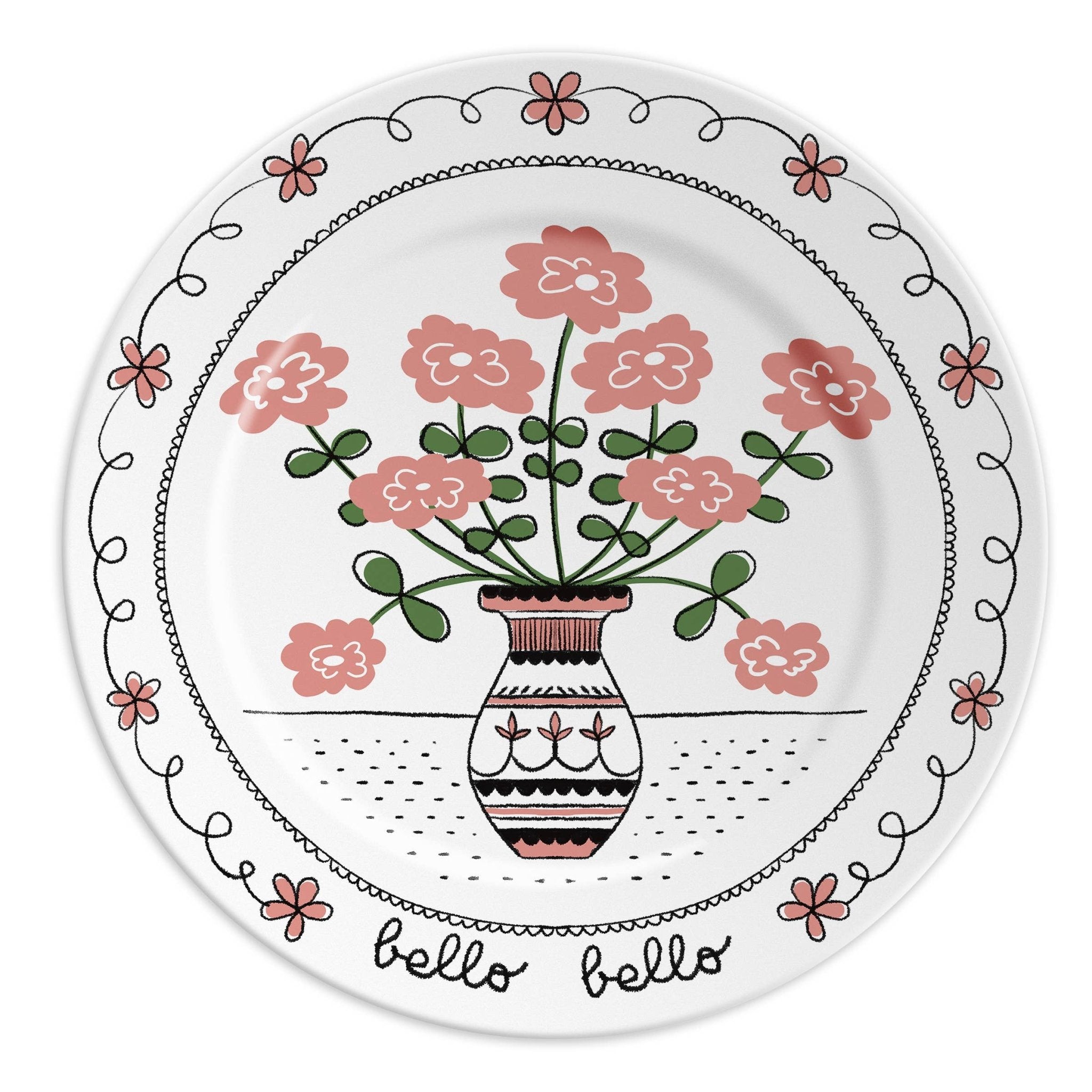 BELLO BELLO - Piatto con disegno floreale - Maravigghia for Sicily