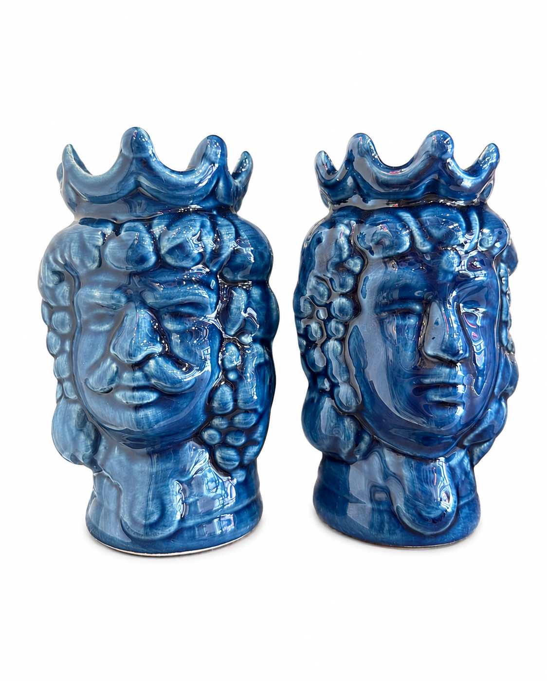 Teste di Moro artigianali in ceramica siciliana