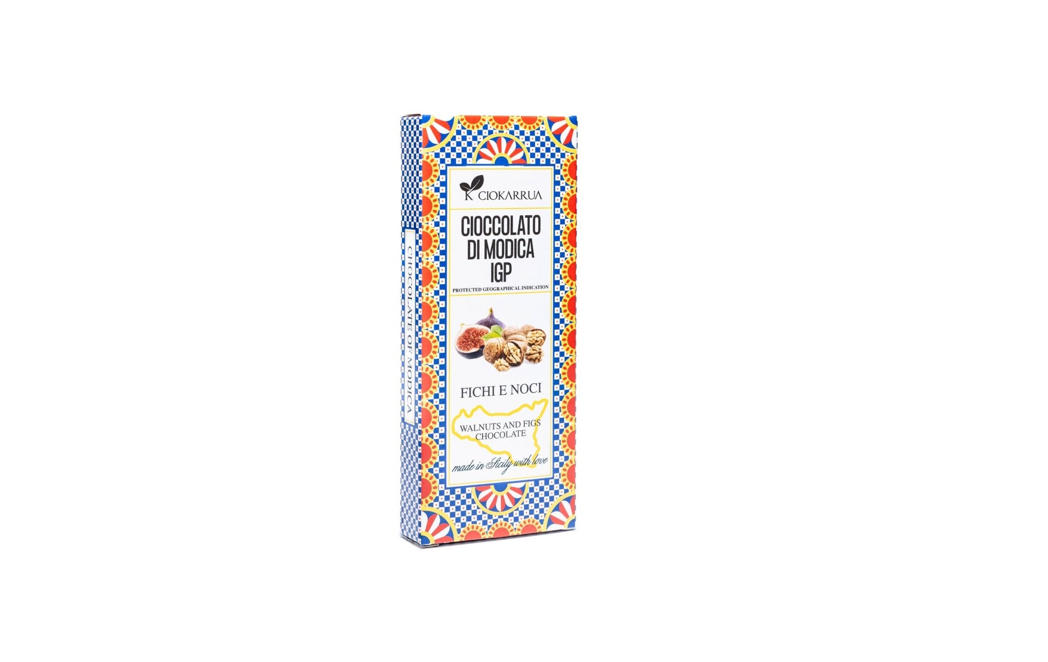 Cioccolato di Modica IGP Fichi e Noci 80 gr - Maravigghia Sicily