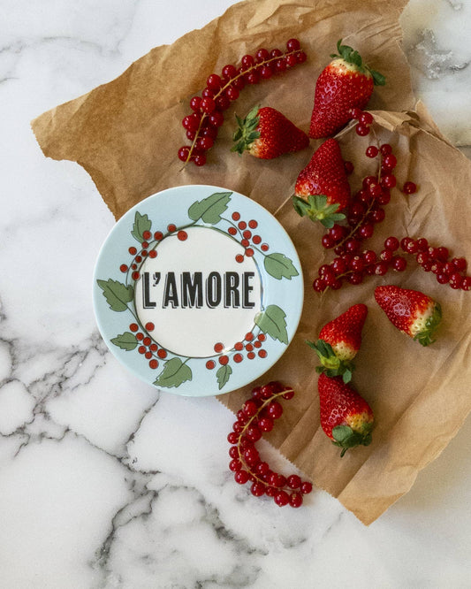 L'AMORE - Piatto in porcellana con scritta - Maravigghia for Sicily