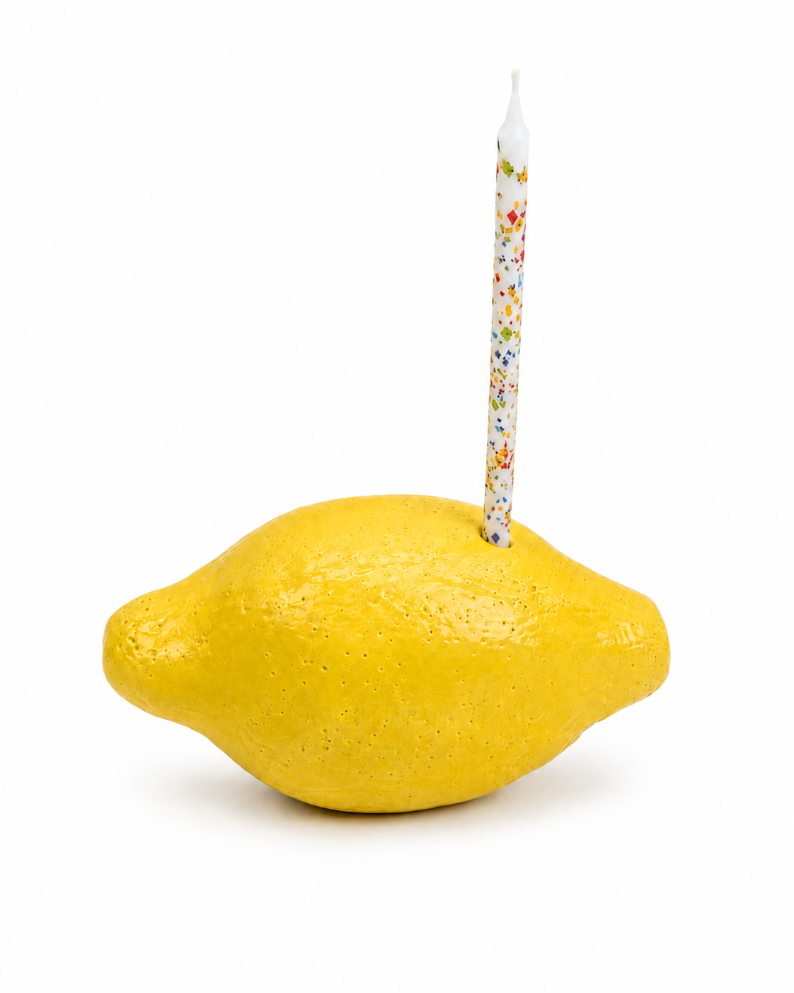 Frutta portacandela in ceramica artigianale