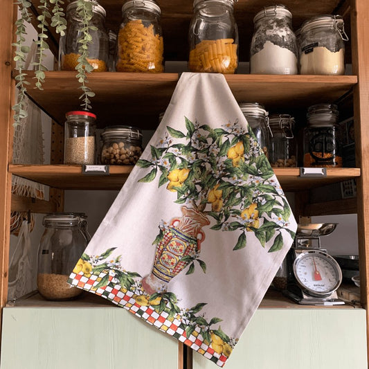 Set 2 Strofinacci 50x70cm-Sicilian Vibes Collection - Lemon - Olivia Home - Maravigghia for Sicily