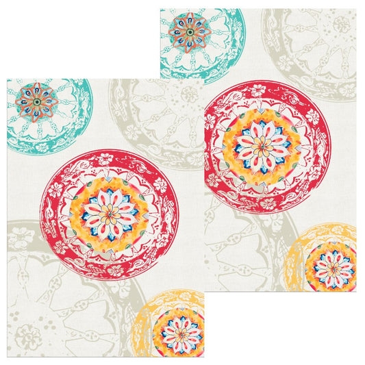 Set 2 Strofinacci 50x70cm-Sicilian Vibes Collection - Ruota - Olivia Home - Maravigghia for Sicily