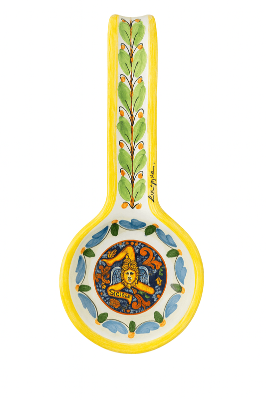 Sotto Mestoli in ceramica di Santo Stefano di Camastra - Maravigghia Sicily