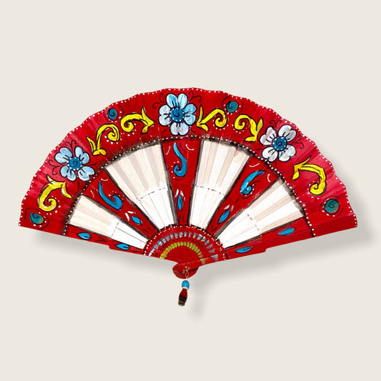 Ventagli siciliani in tessuto e legno dipinti a mano - Maravigghia for Sicily