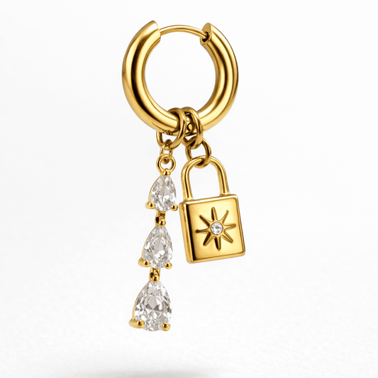 LUCKY LOCK DROP – Cerchietto Lucchetto con Zirconi
