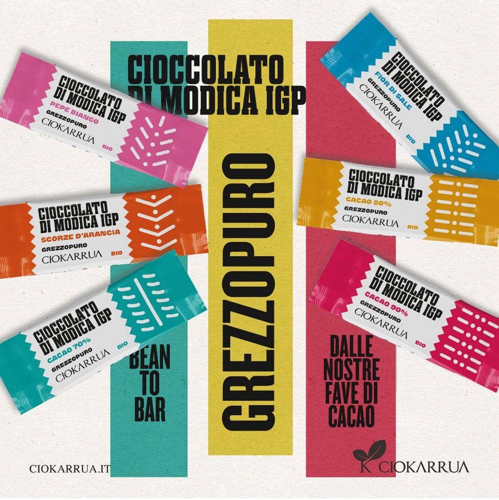 12 lingotti Cioccolato Grezzopuro - Maravigghia for Sicily