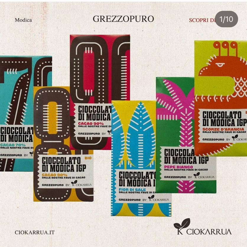 12 lingotti Cioccolato Grezzopuro - Maravigghia for Sicily