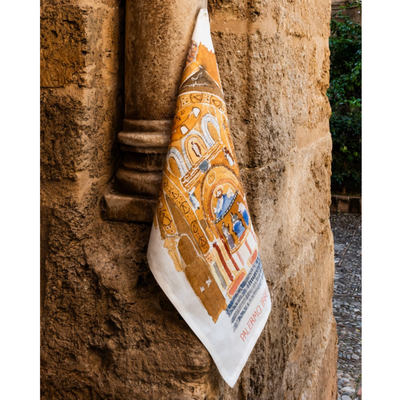 Tea Towels Palermo irregular city map