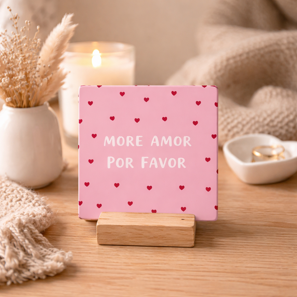 Più amore per favore - piastrella in ceramica