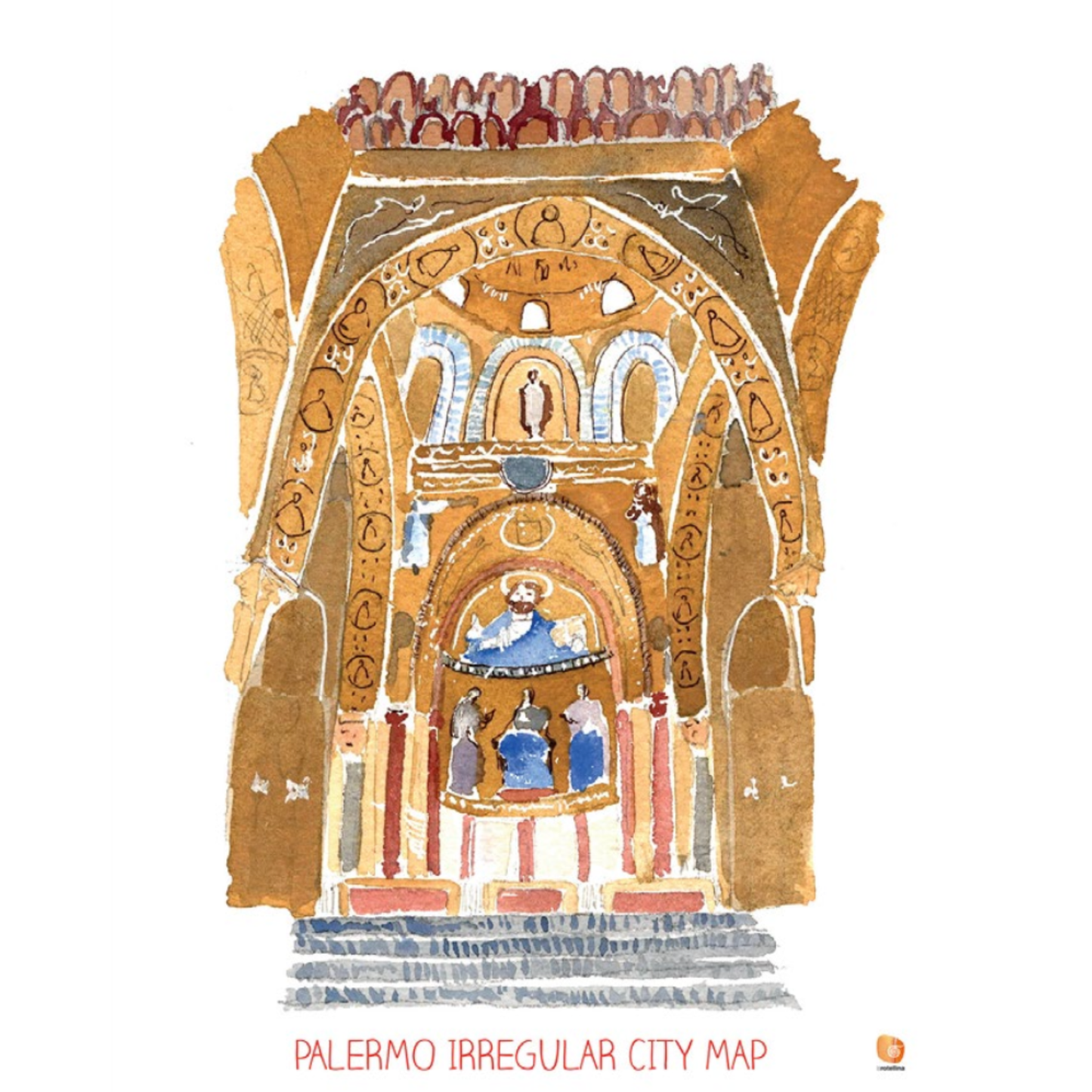 Strofinacci Palermo irregular city map