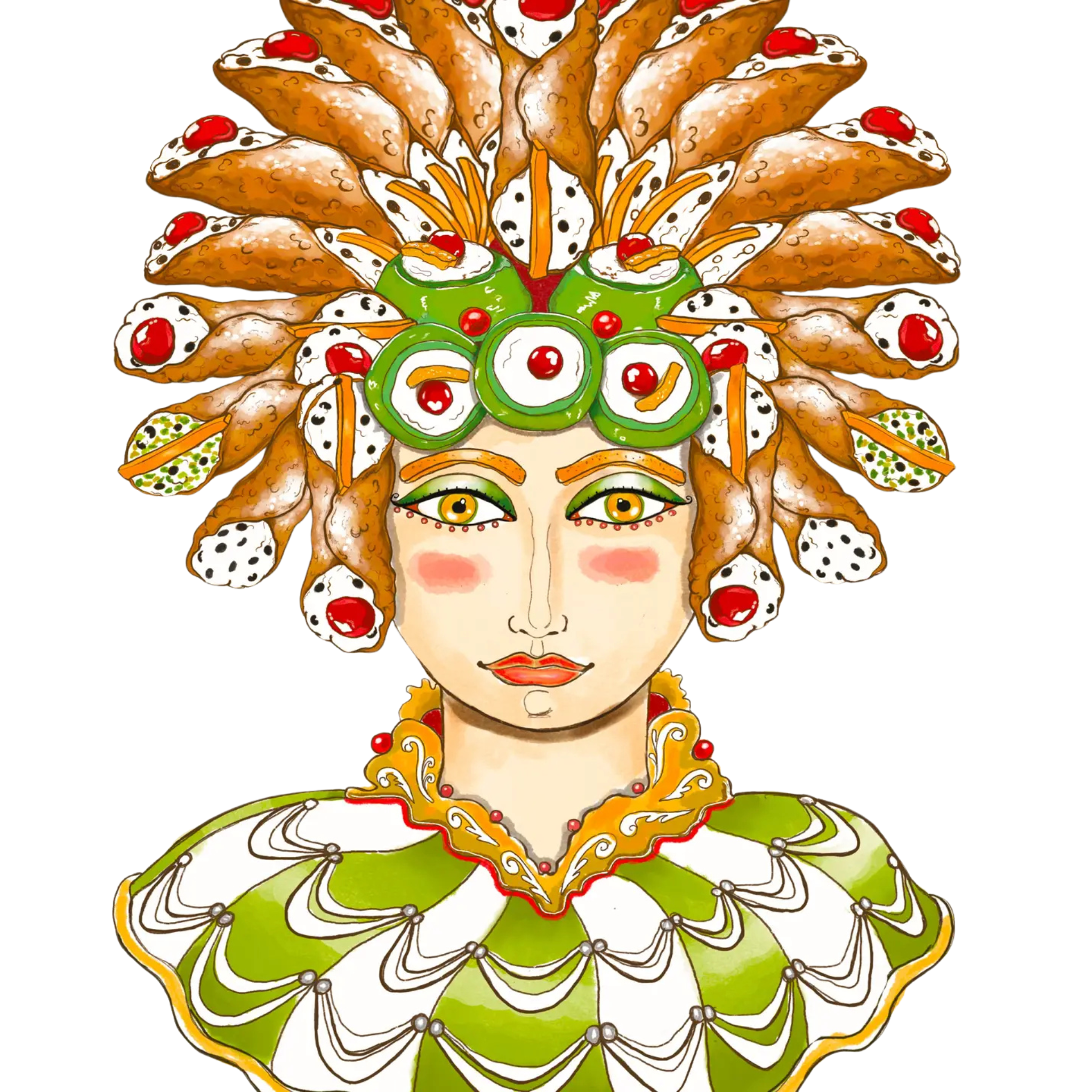 Trinacria tea towel