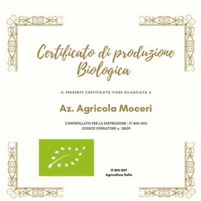 Organic DOP "Nocellara del Belice" EVO oil