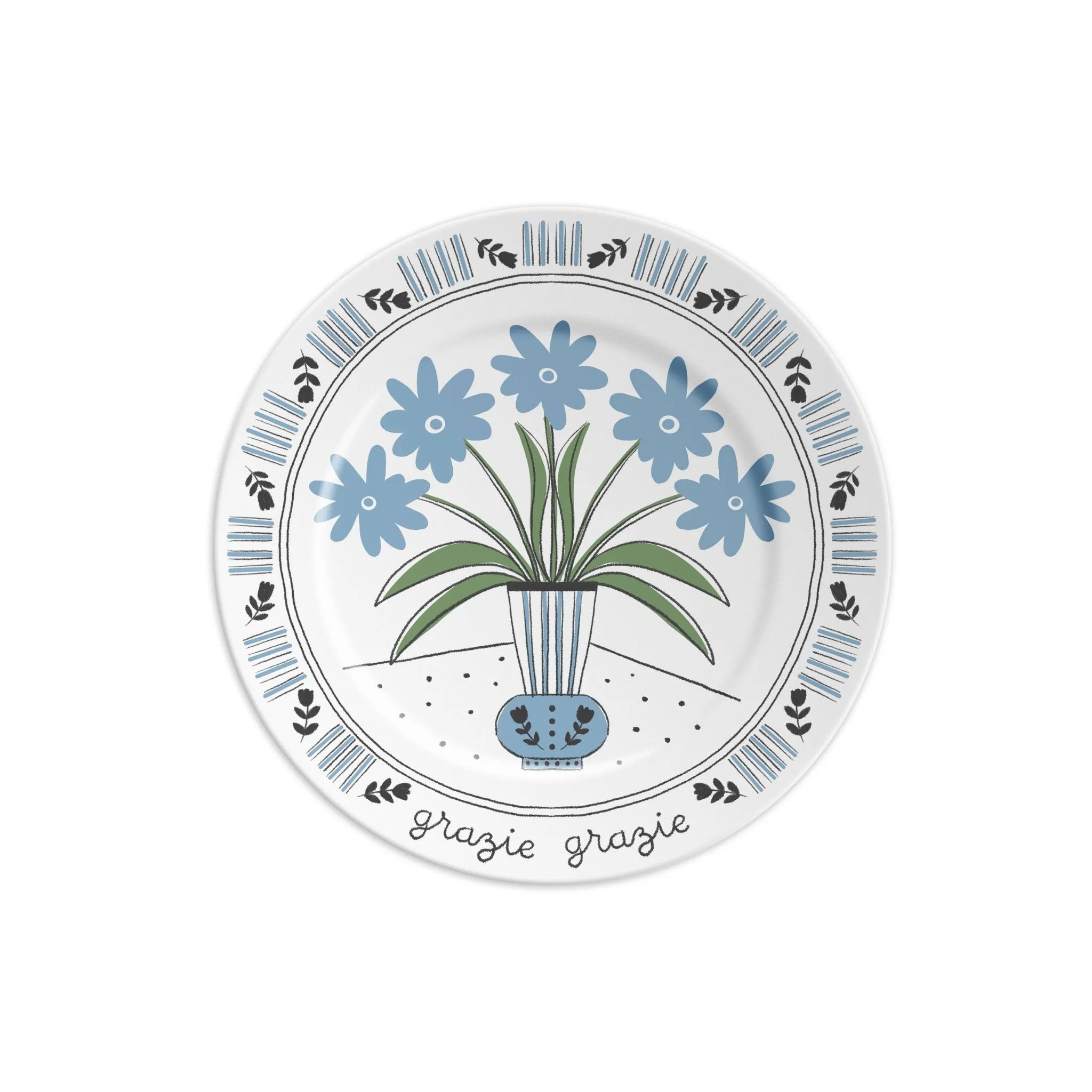 THANK YOU THANK YOU - Plate with floral design