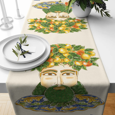 Trinacria tea towel