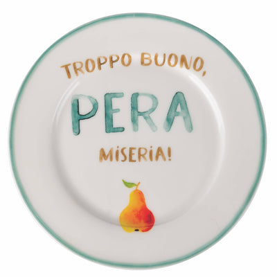 6 Piattini Frutta con scritta - Maravigghia Sicily
