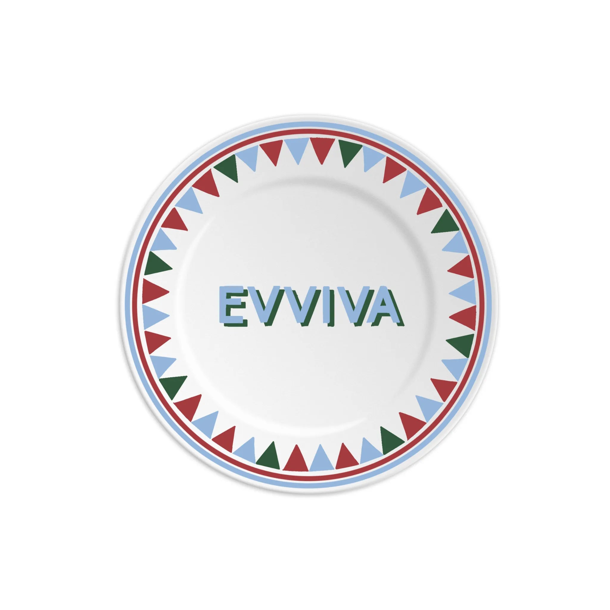 HURRAY - Porcelain plate with writing
