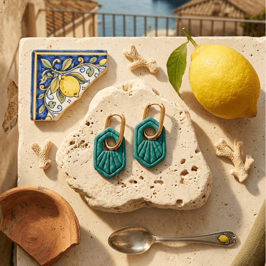 Acqua di Mare – Orecchini Geometrici