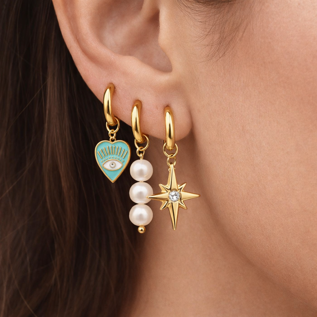 STAR LIGHT HOOP - Orecchino singolo