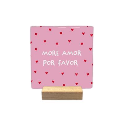 Più amore per favore - piastrella in ceramica