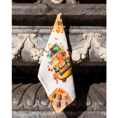 Tea Towels Palermo irregular city map