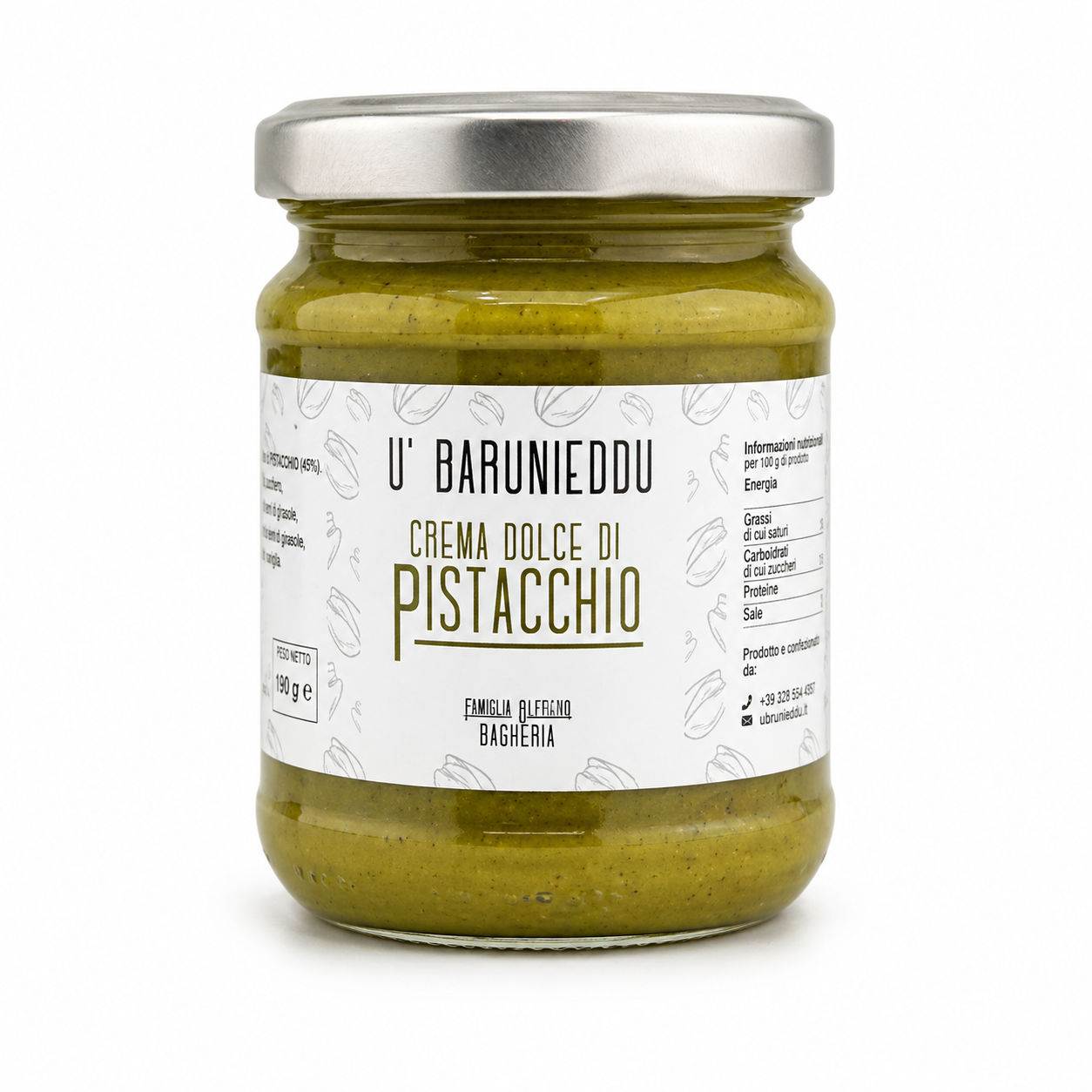 Crème sucrée à tartiner à la Pistache de Sicile-100g