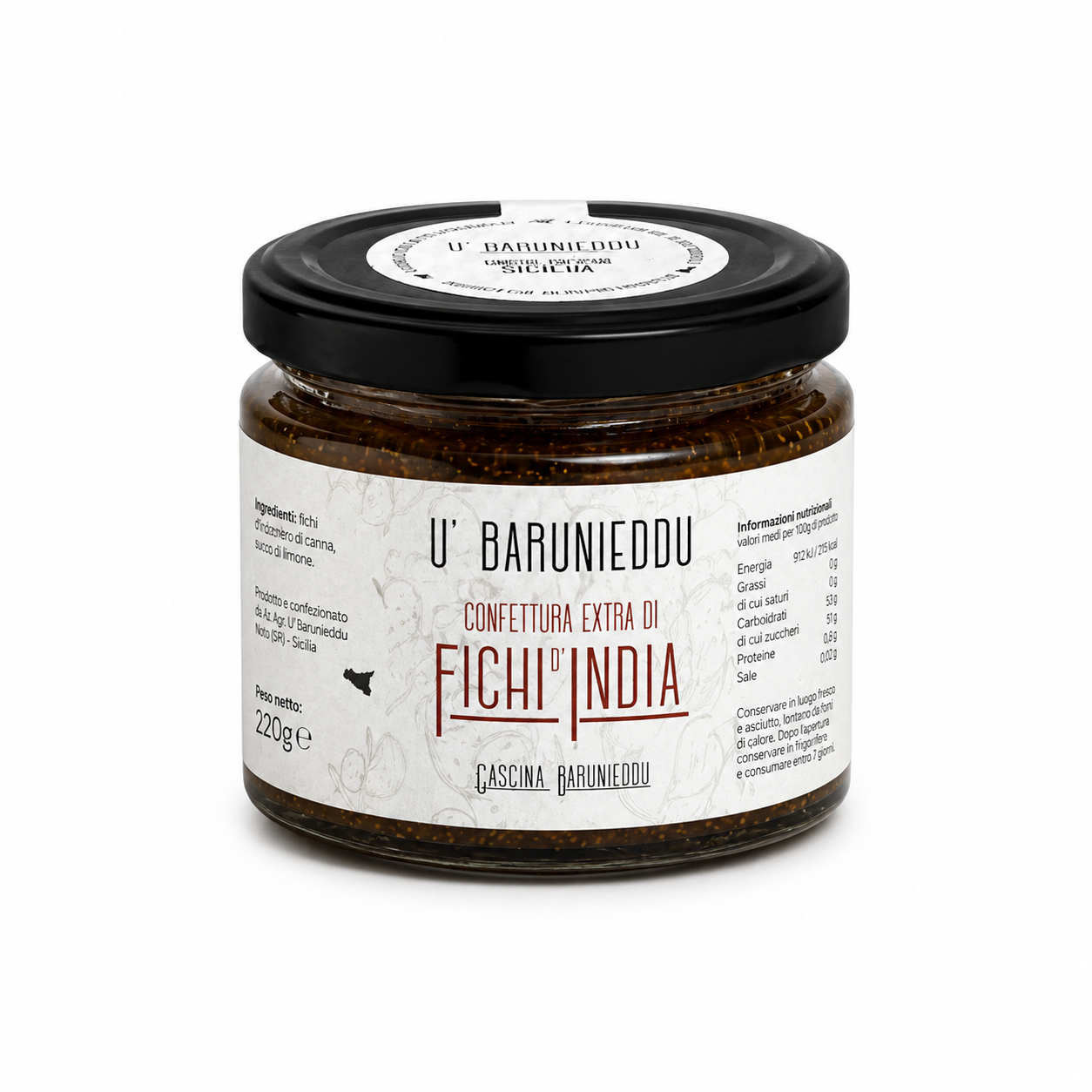 Confiture extra de figue de barbarie sicilienne