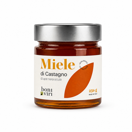 Miele di Castagno di ape nera sicula biologico