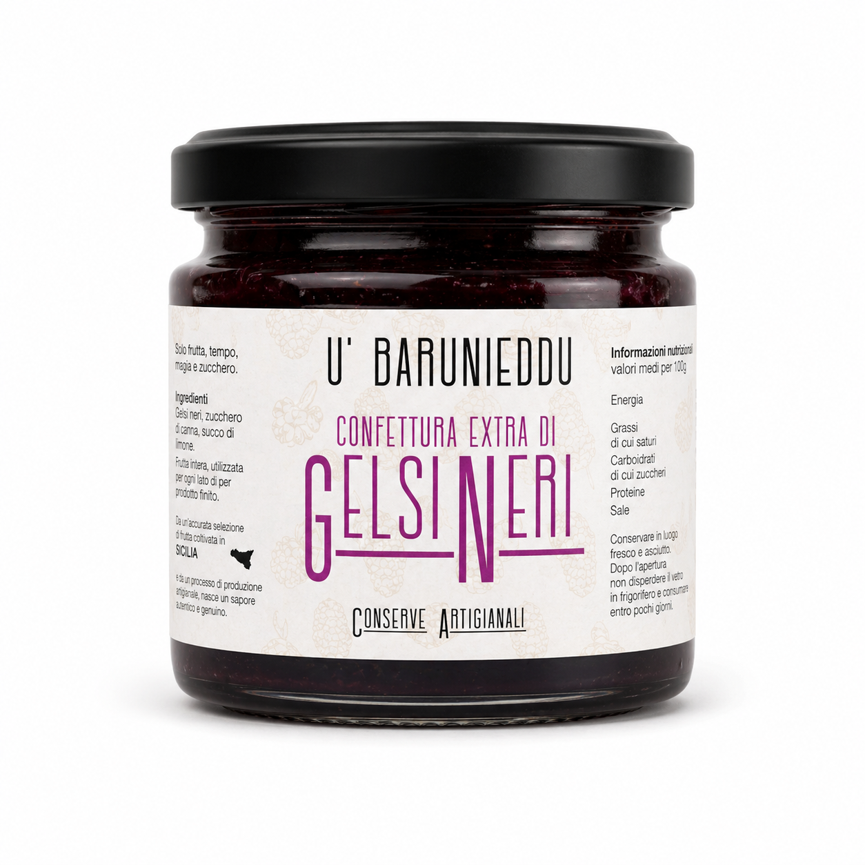 Confiture Extra De Mûrier Noir Sicilien