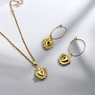 SACRED GRACE – Collana Cuore Sacro Oro Waterproof