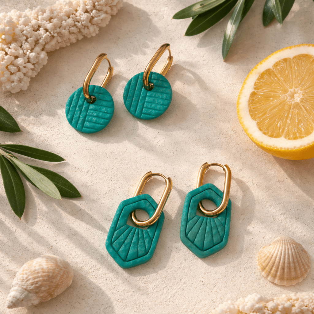 Acqua di Mare – Orecchini Geometrici