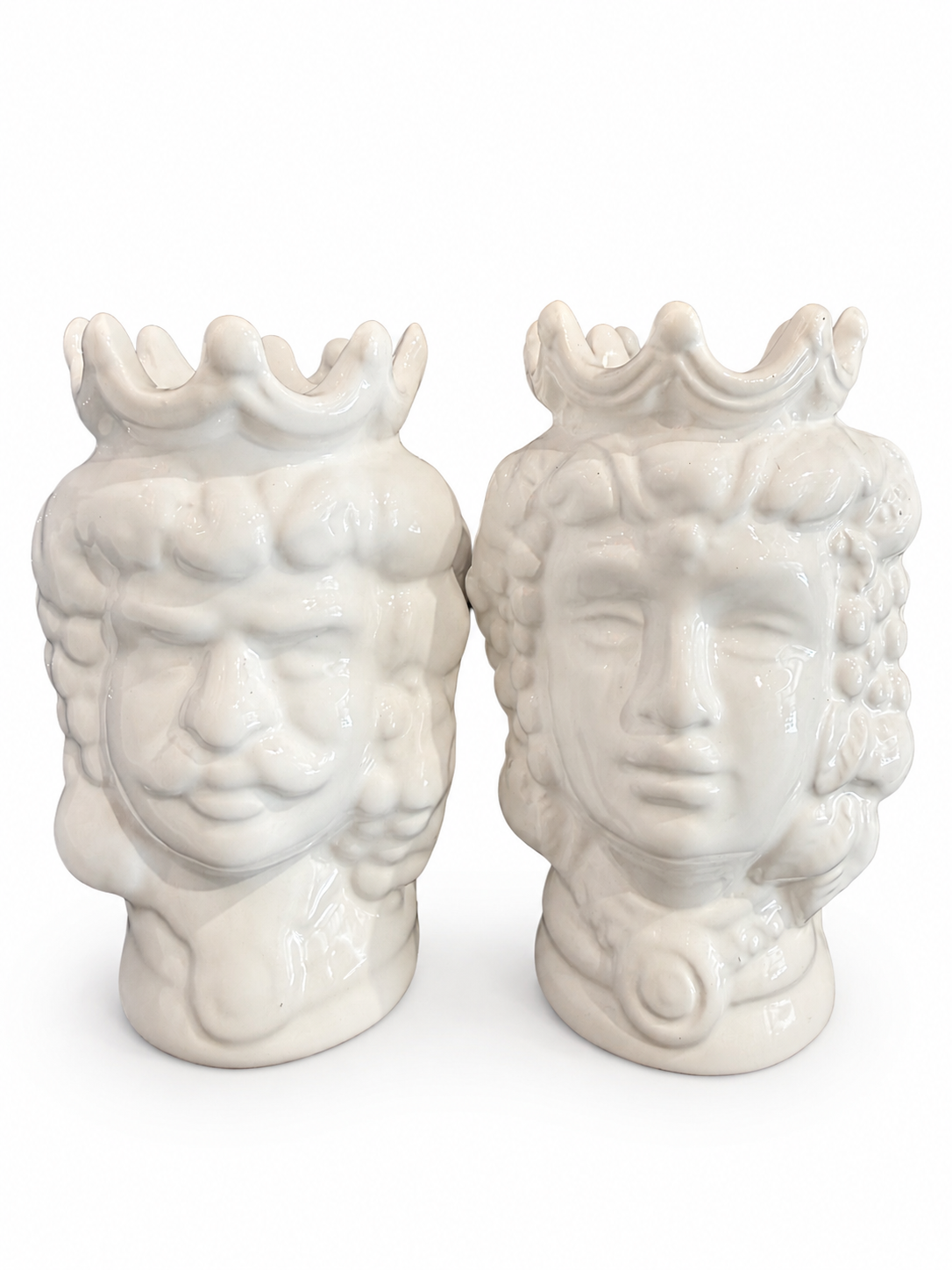 Teste di Moro artigianali in ceramica siciliana