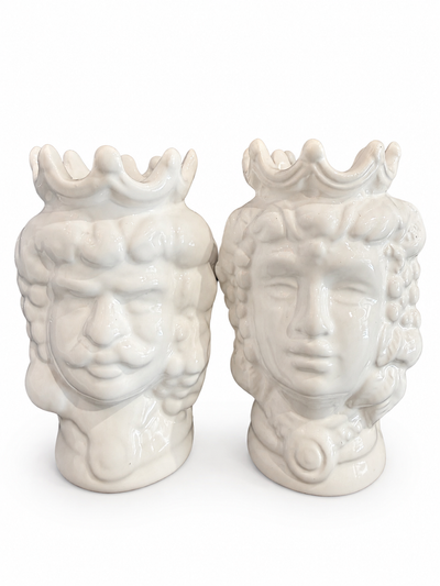 Teste di Moro artigianali in ceramica siciliana