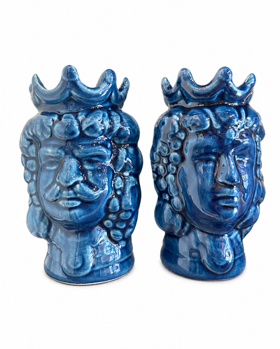 Teste di Moro artigianali in ceramica siciliana