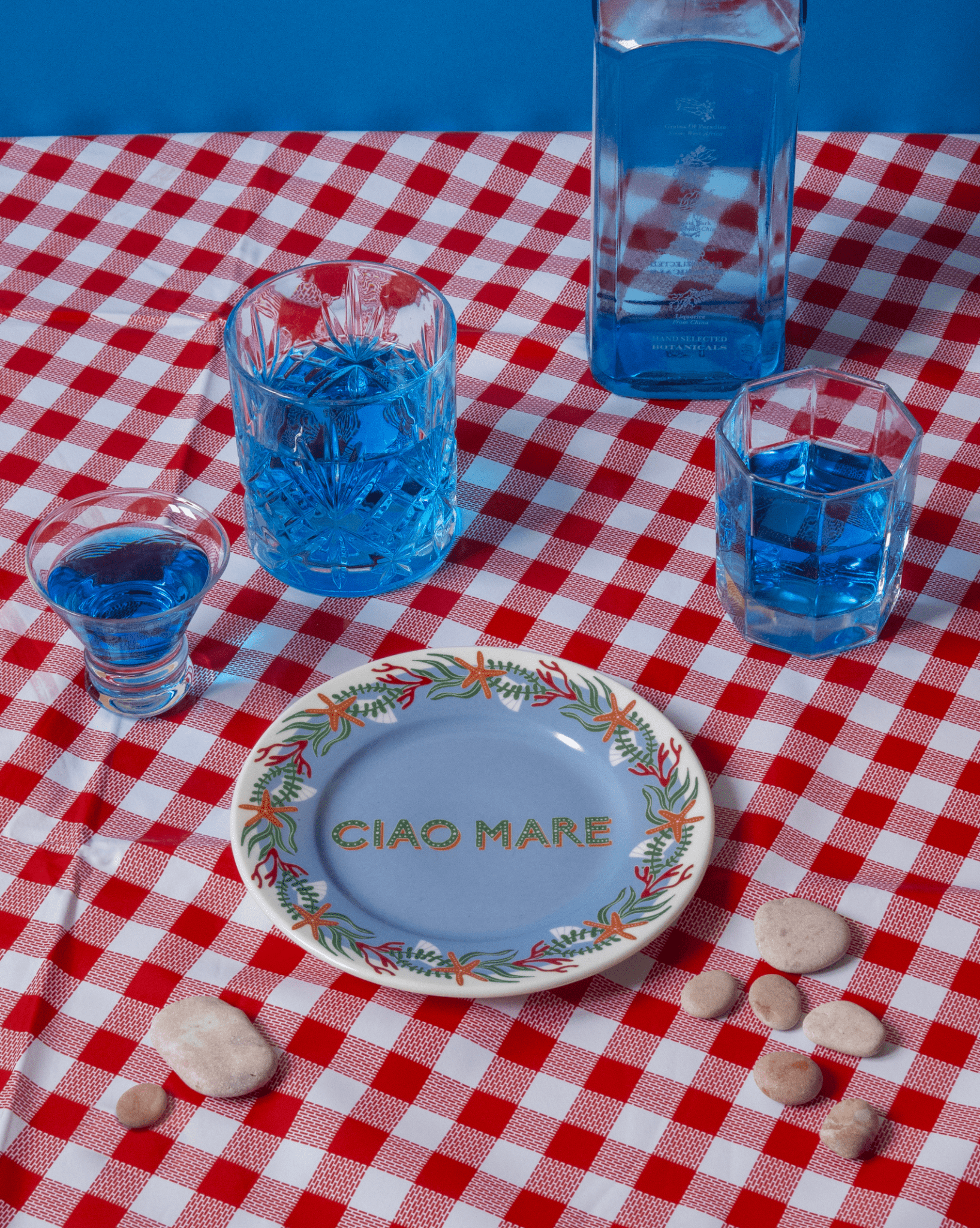 CIAO MARE - Piatto in porcellana con scritta - Maravigghia for Sicily