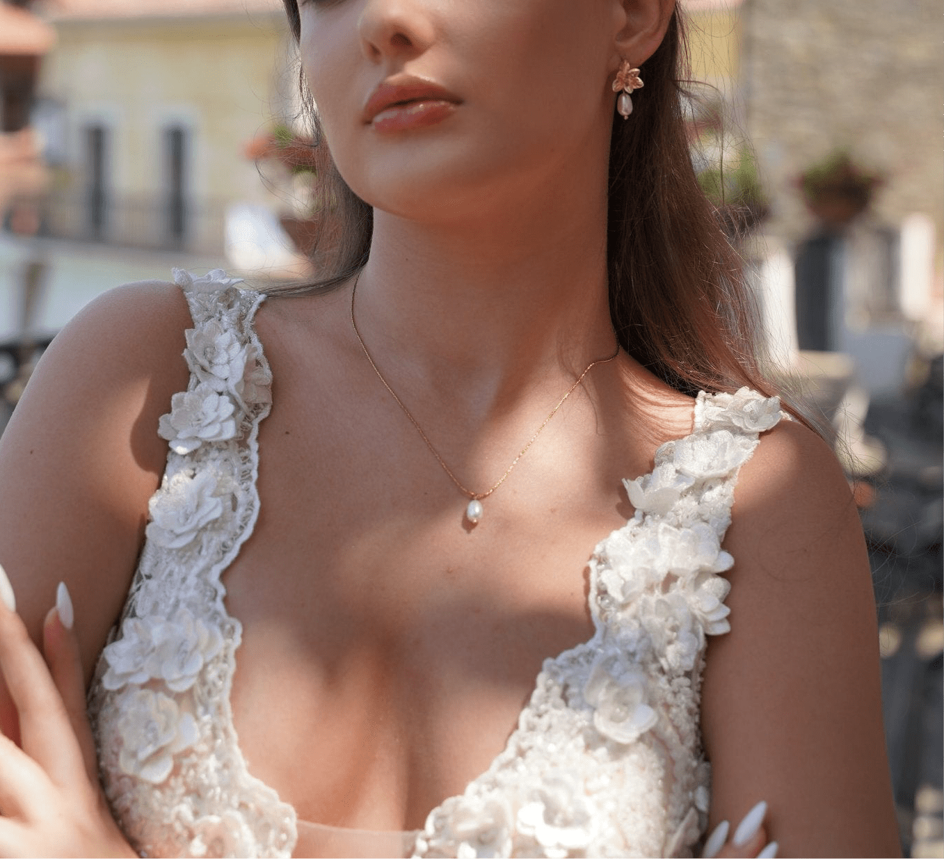 Collana serpente con perla di fiume - Maravigghia Sicily