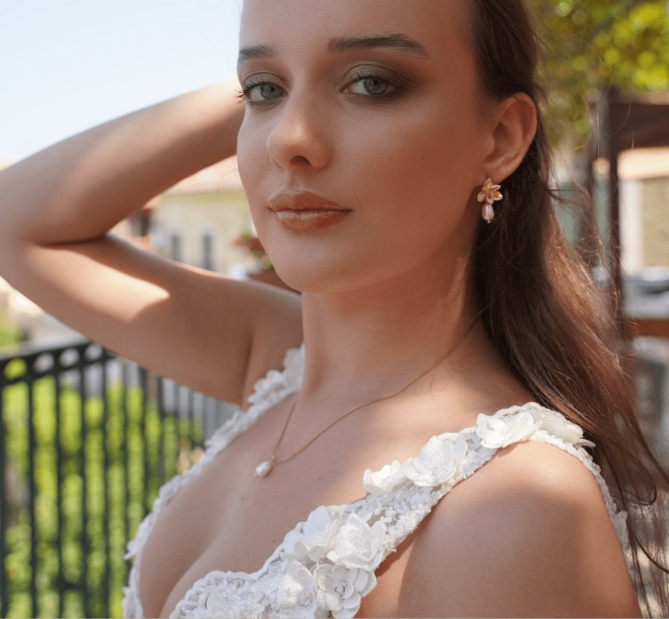 Collana serpente con perla di fiume - Maravigghia Sicily