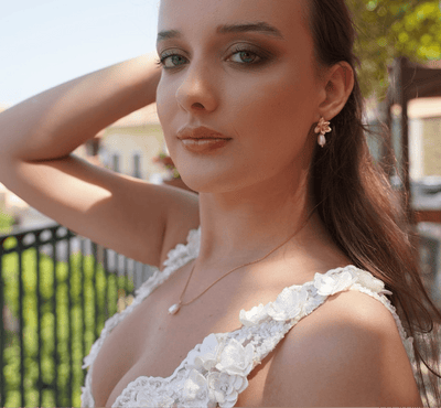 Collana serpente con perla di fiume - Maravigghia Sicily
