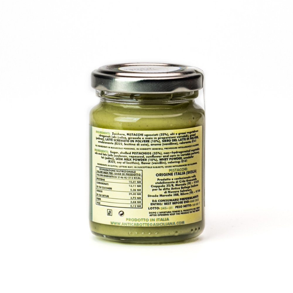 Crema Dolce spalmabile al Pistacchio Siciliano - 100g - Maravigghia for Sicily