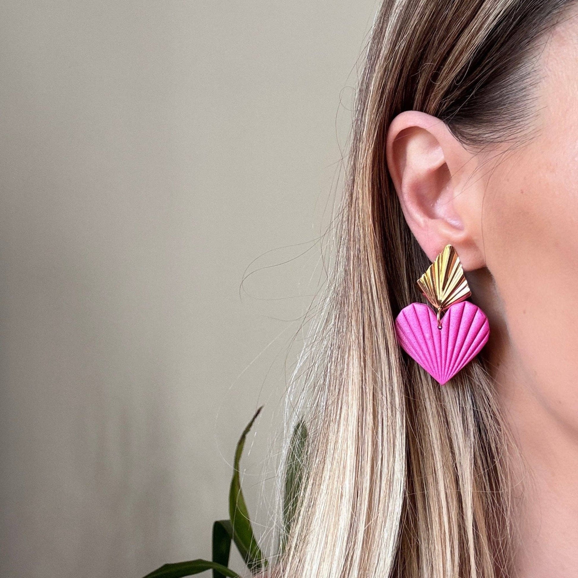 Cuore Divino - Orecchini Cuore Artigianali Placcato oro - Maravigghia Sicily