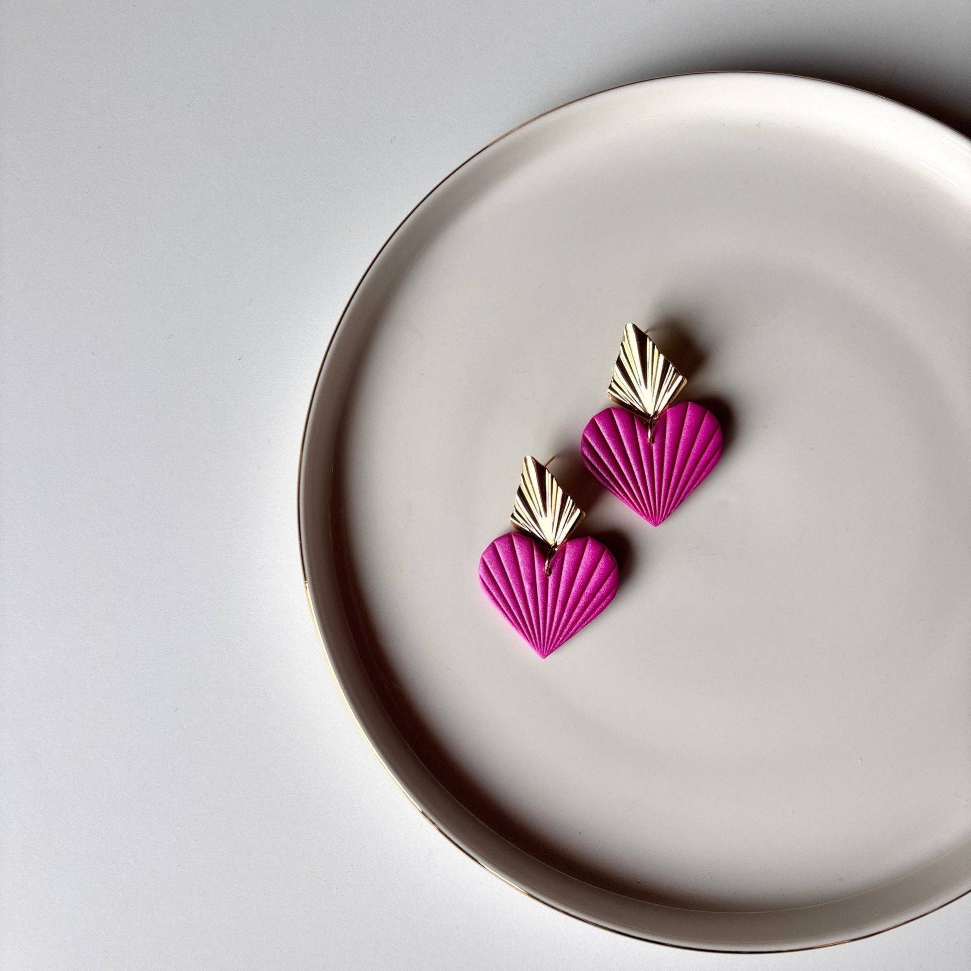 Cuore Divino - Orecchini Cuore Artigianali Placcato oro - Maravigghia Sicily