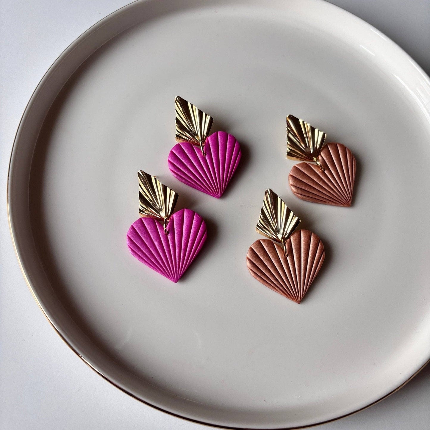 Cuore Divino - Orecchini Cuore Artigianali Placcato oro - Maravigghia Sicily