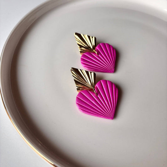 Cuore Divino - Orecchini Cuore Artigianali Placcato oro - Maravigghia Sicily