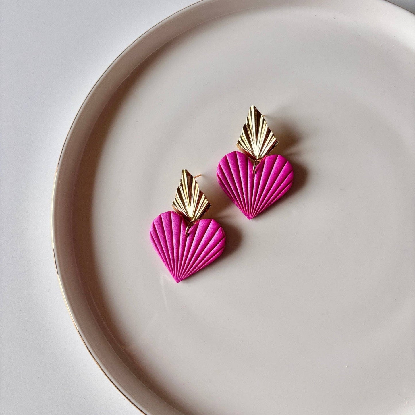 Cuore Divino - Orecchini Cuore Artigianali Placcato oro - Maravigghia Sicily