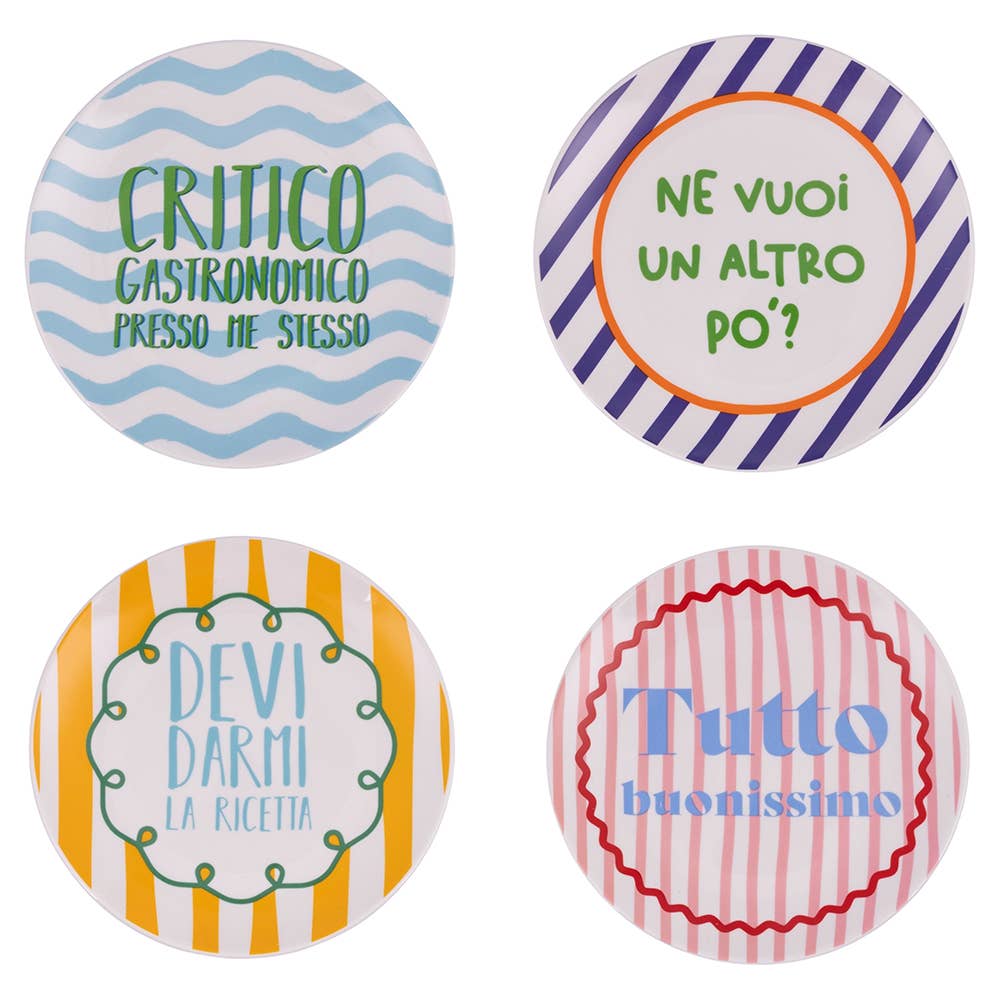 Fruit plates with caption