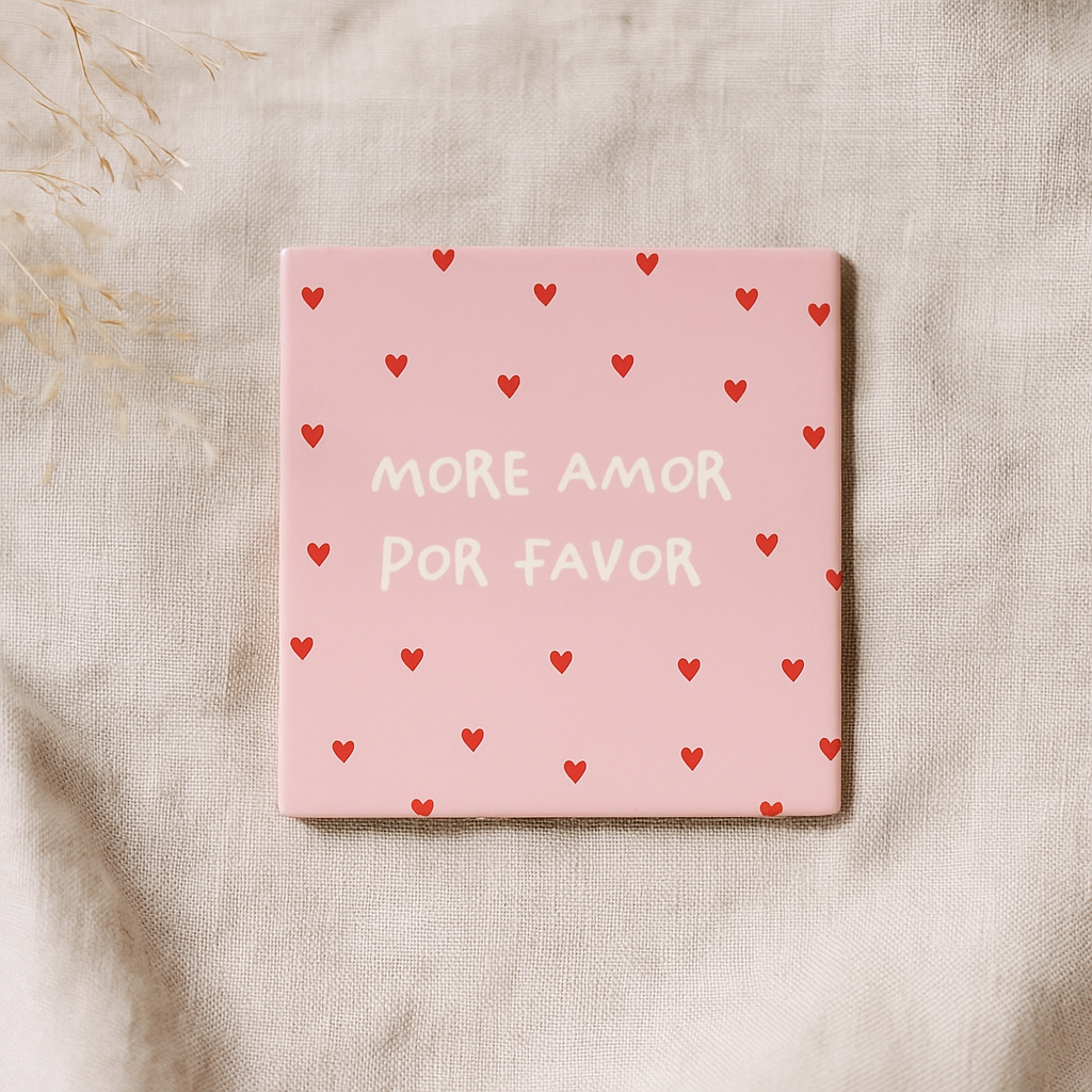 Più amore per favore - piastrella in ceramica