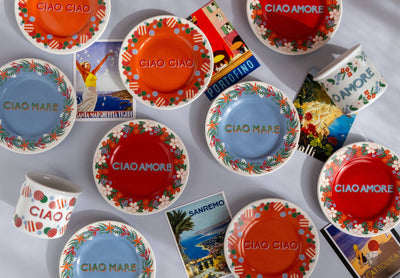 CIAO MARE - Piatto in porcellana con scritta - Maravigghia for Sicily