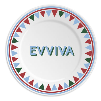 EVVIVA 01 - Porcelain plate with writing